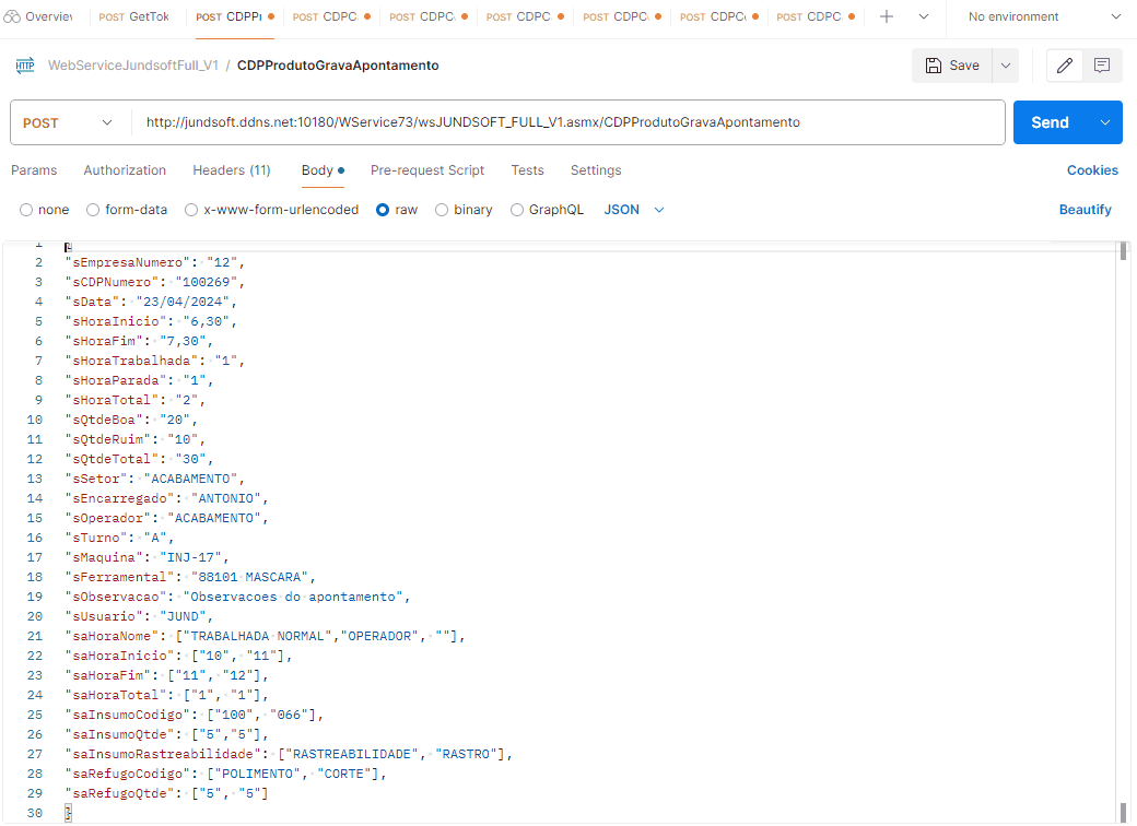 CDPProdutoGravaApontamento