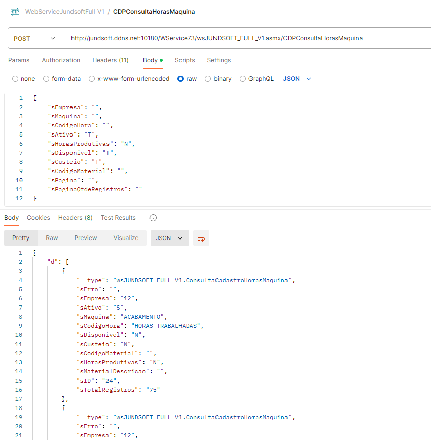 WSFCDPConsultaHorasMaquina