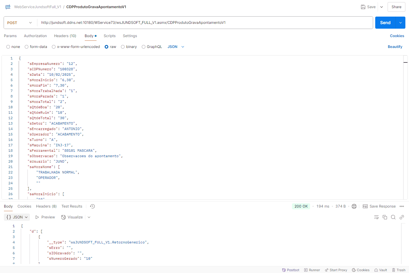 WSFCDPProdutoGravaApontamentoV1