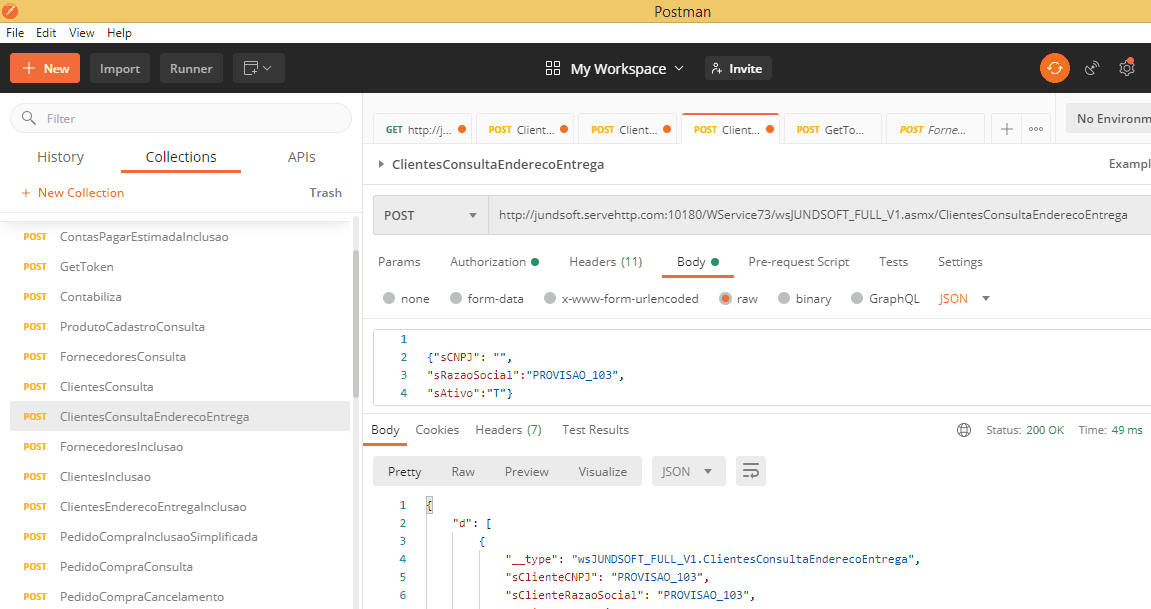 WSFClientesConsultaEnderecoEntrega