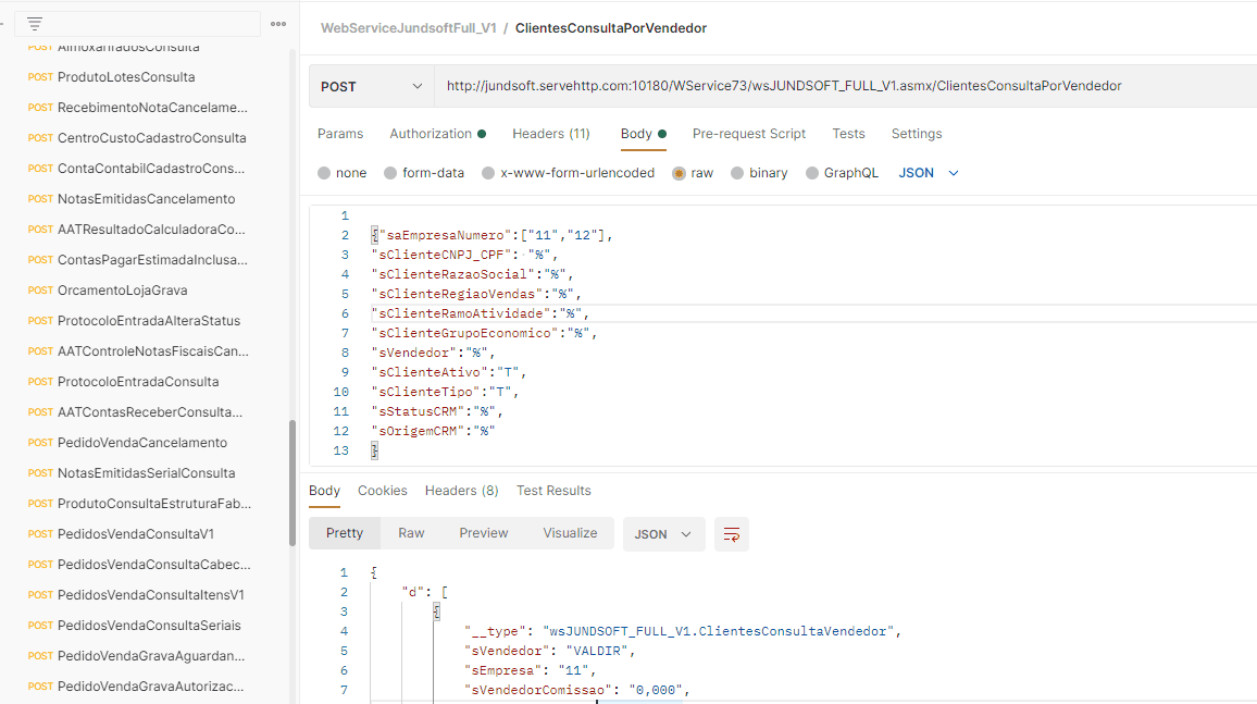 WSFClientesConsultaPorVendedor