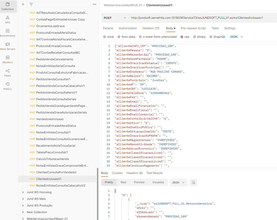 WSFClientesInclusaoV1