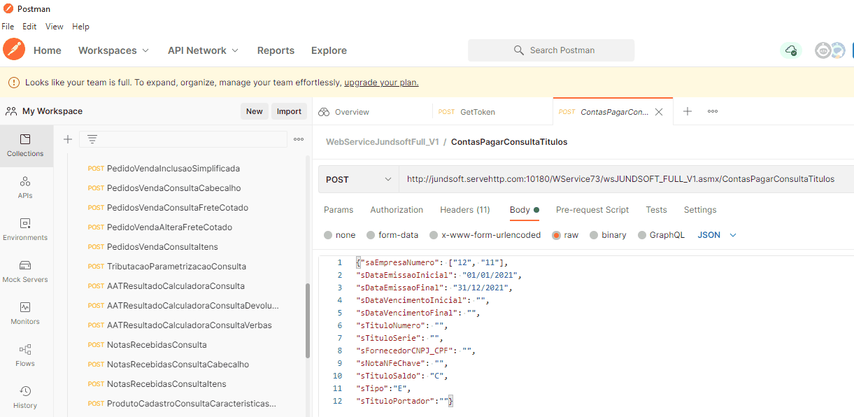 WSFContasPagarConsultaTitulos
