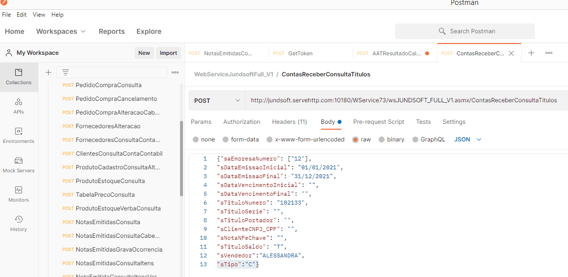 WSFContasReceberConsultaTitulos