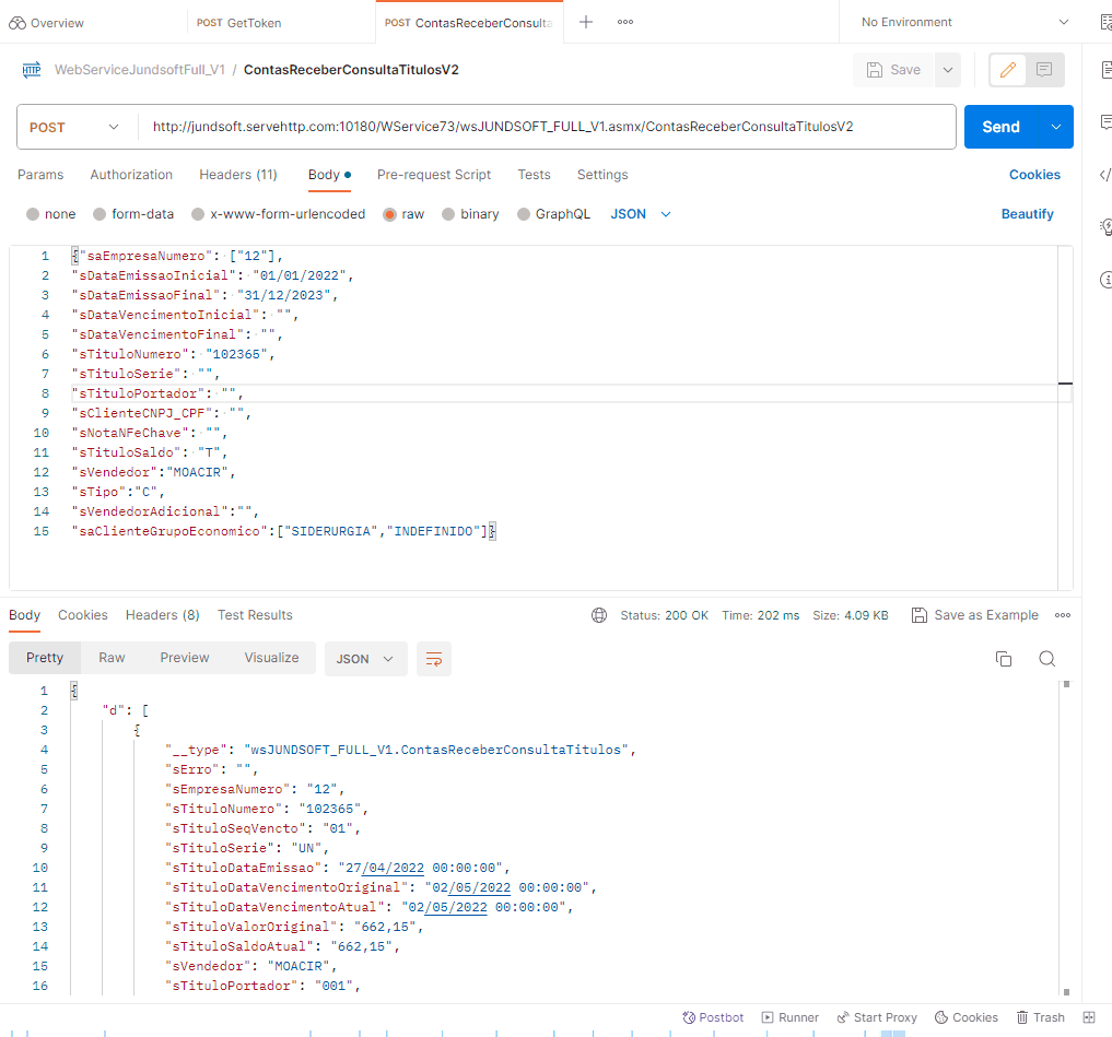 WSFContasReceberConsultaTitulosV2