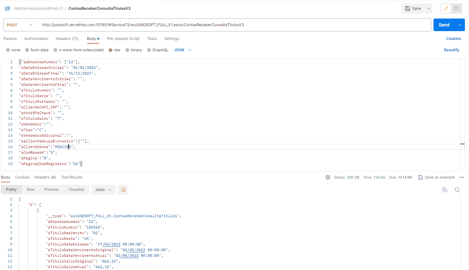 WSFContasReceberConsultaTitulosV3