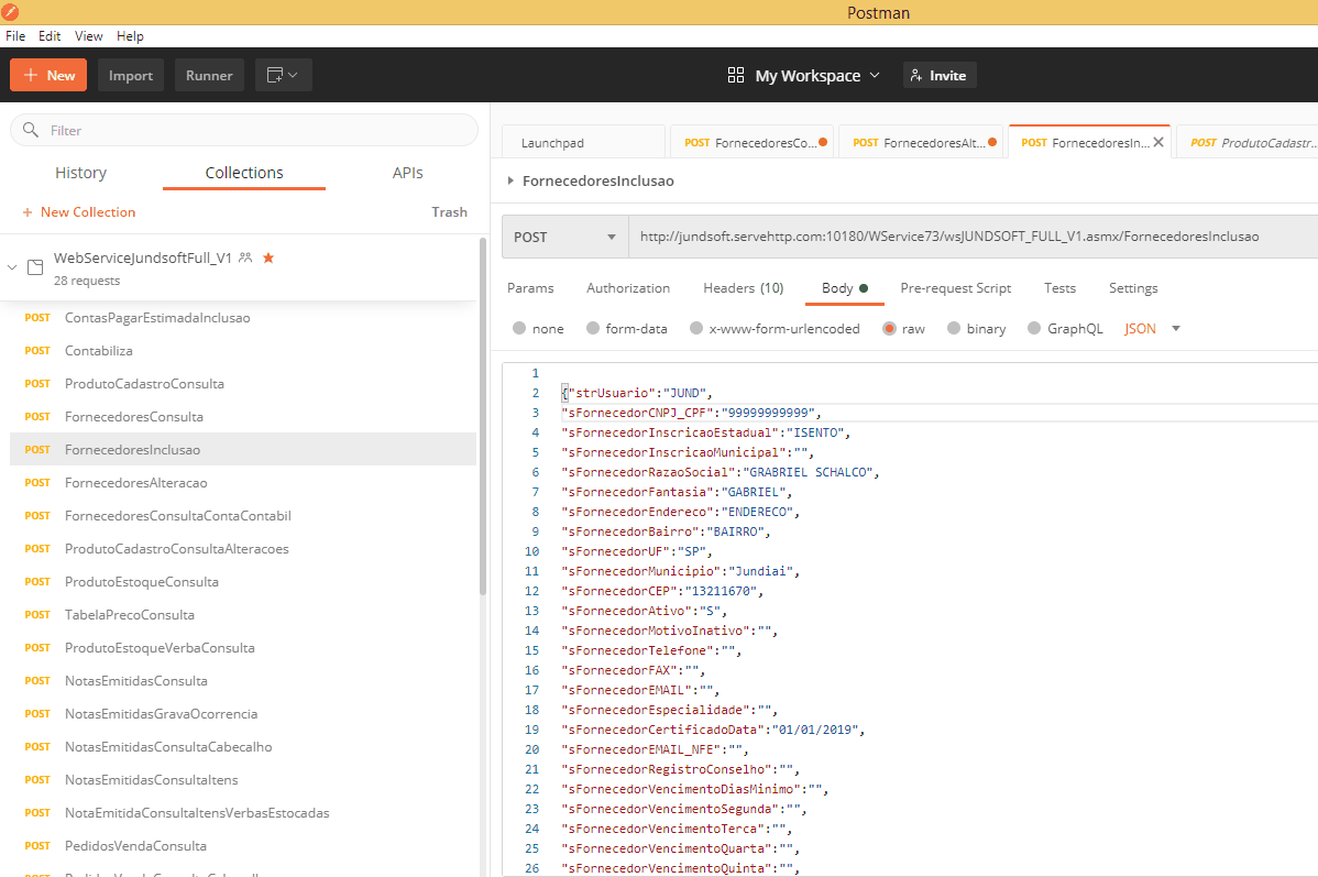 WSFFornecedoresInclusao