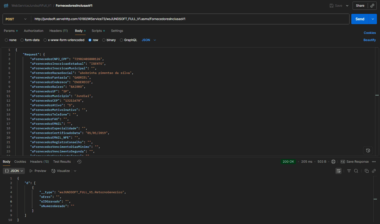 WSFFornecedoresInclusaoV1