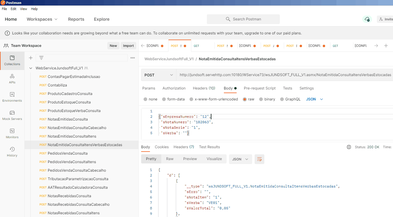 WSFNotasEmitidasConsultaItensVerbasEstocadas