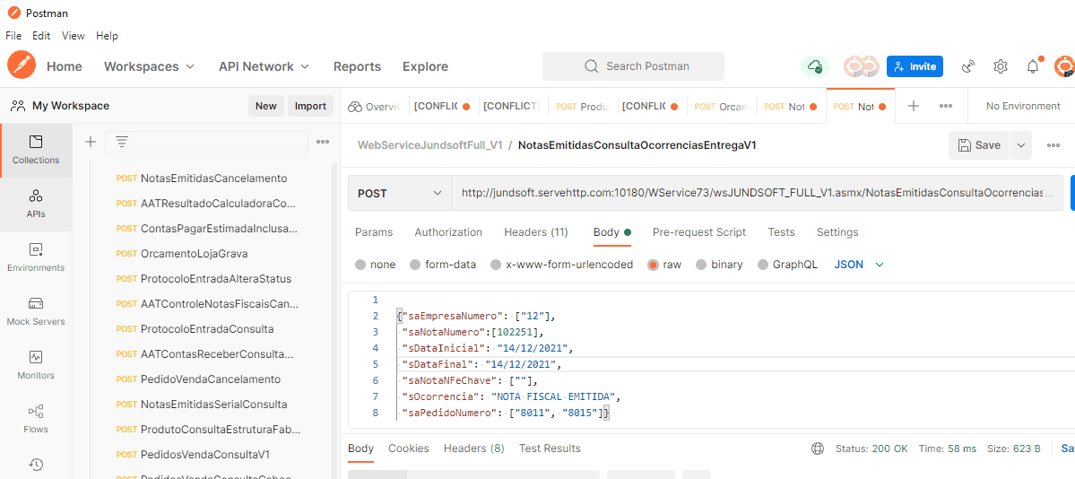 WSFNotasEmitidasConsultaOcorrenciasEntregaV1