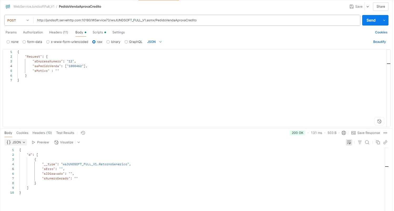 WSFPedidoVendaAprovaCredito