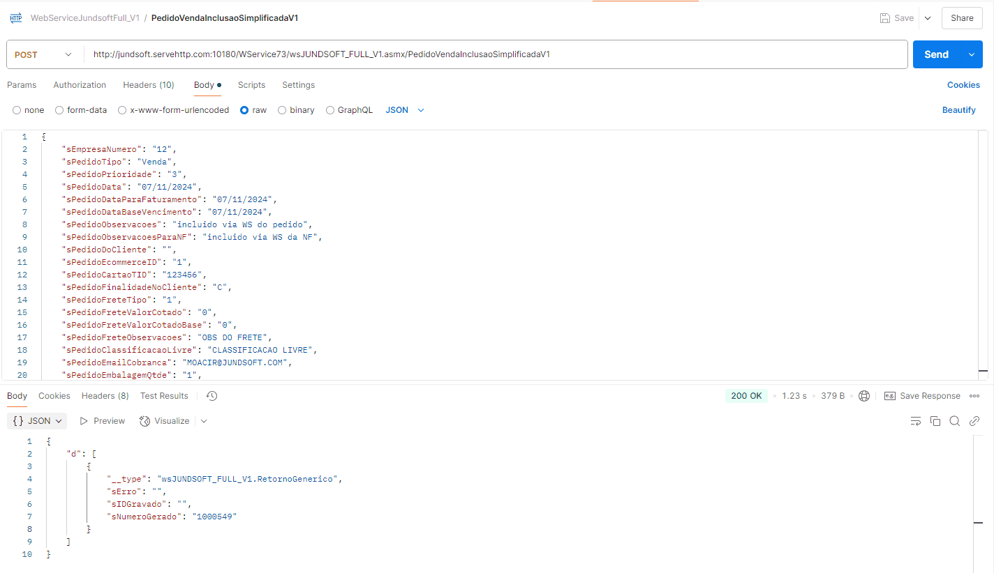 WSFPedidoVendaInclusaoSimplificadaV1