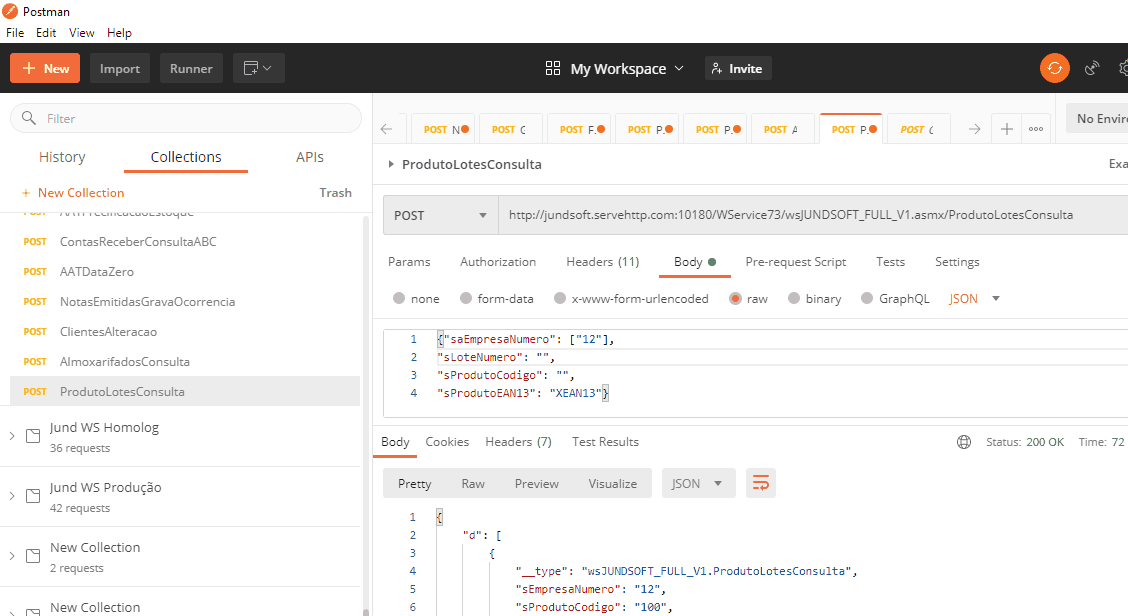 WSFProdutoLotesConsulta