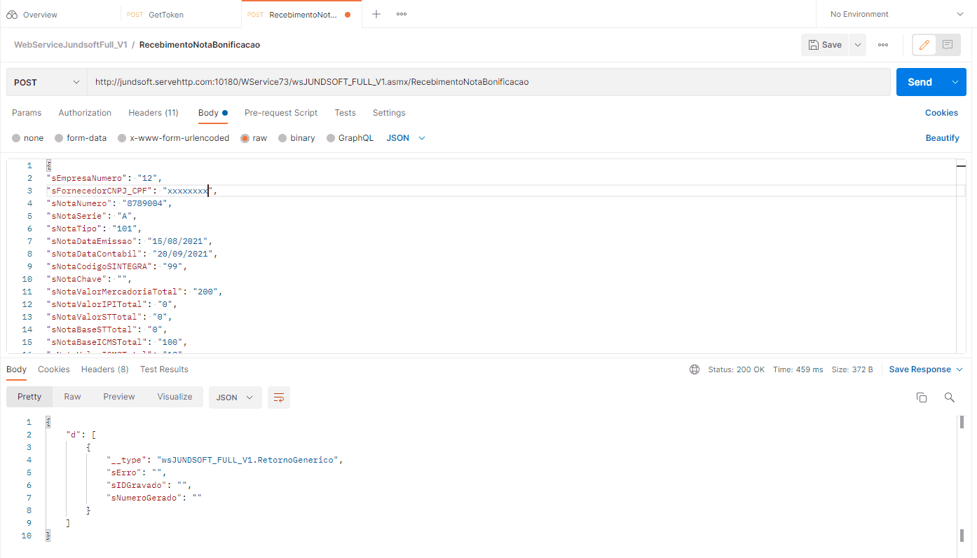 WSFRecebimentoNotaBonificacao