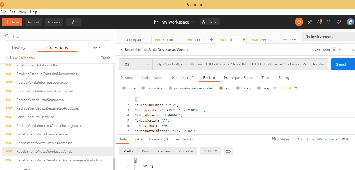 WSFRecebimentoNotaDevolucaoVenda