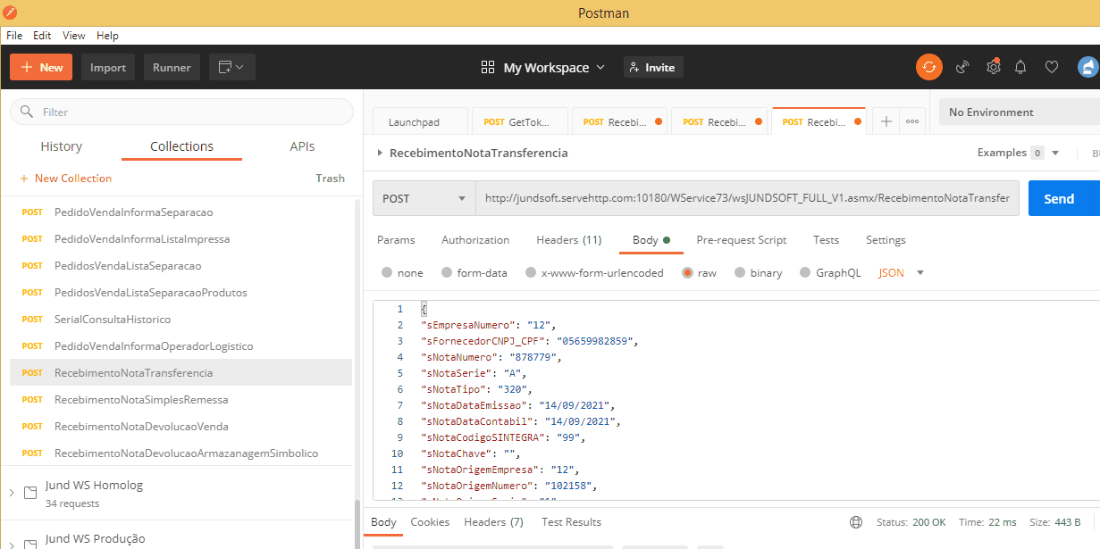 WSFRecebimentoNotaTransferencia