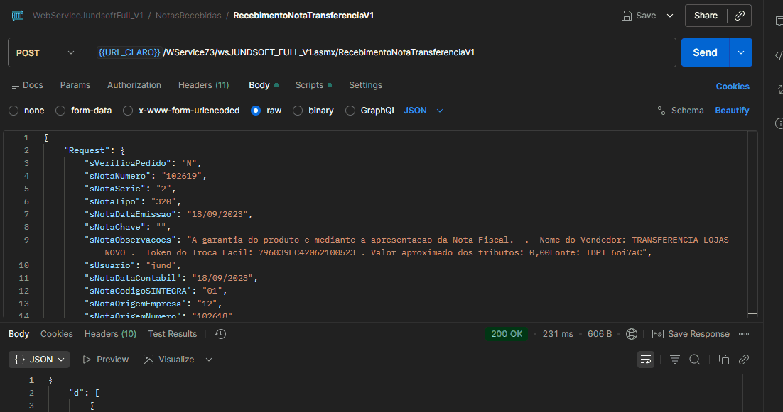 WSFRecebimentoNotaTransferenciaV1