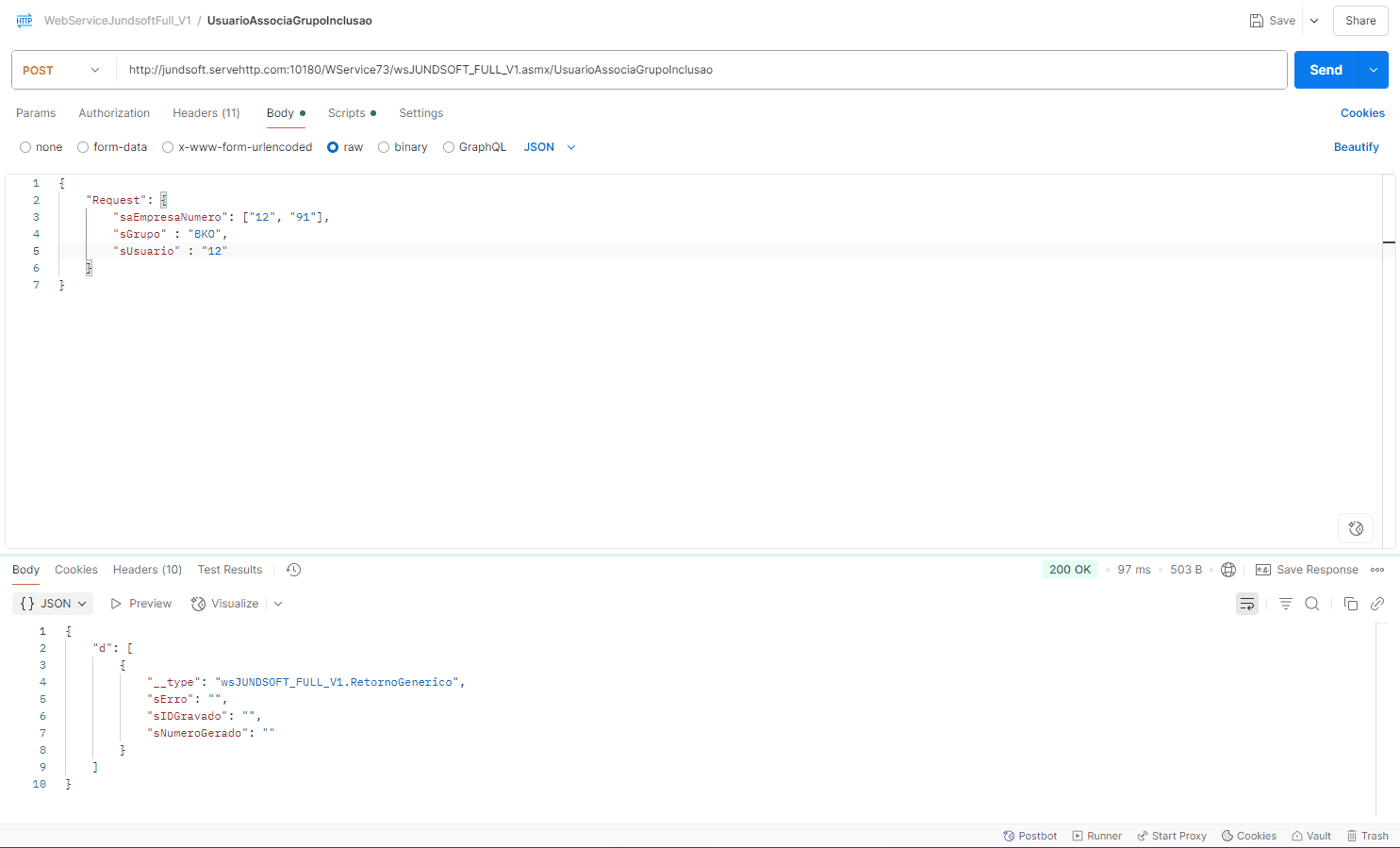 WSFUsuarioAssociaGrupoInclusao