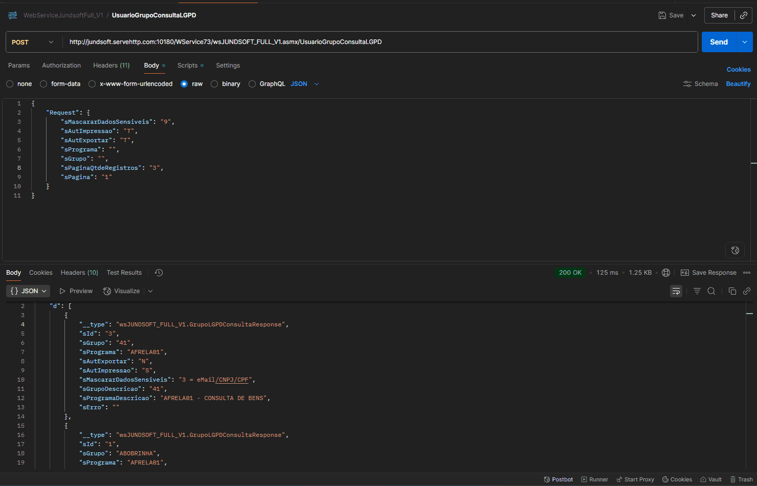 WSFUsuarioGrupoConsultaLGPD