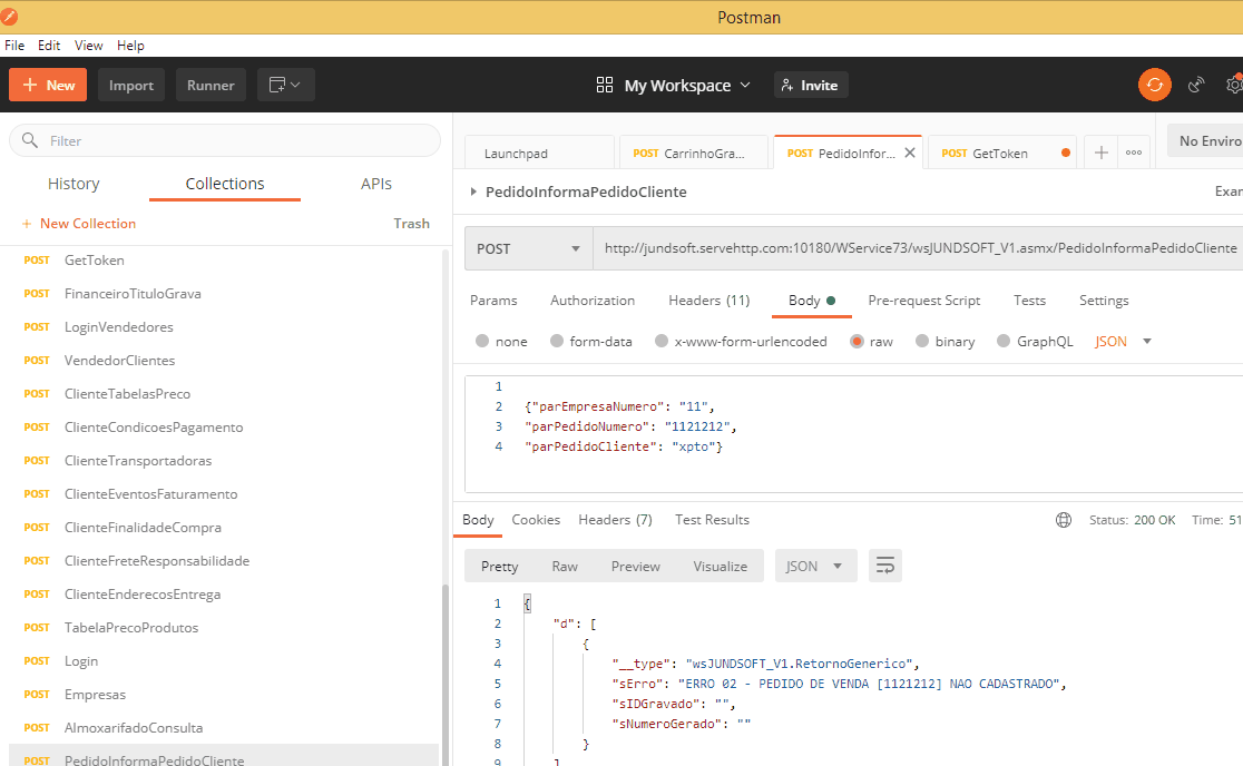 WSPedidoInformaPedidocliente