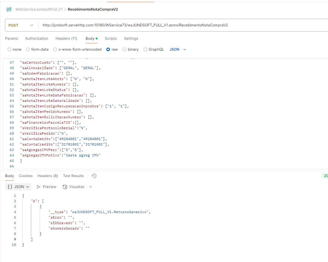 WSRecebimentoNotaCompraV2